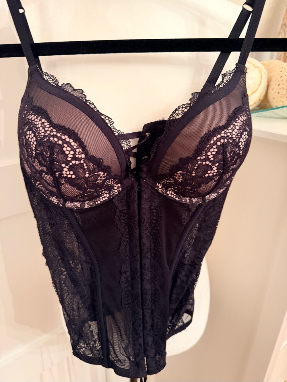 La SENZA Black Lace Bodysuit Corset